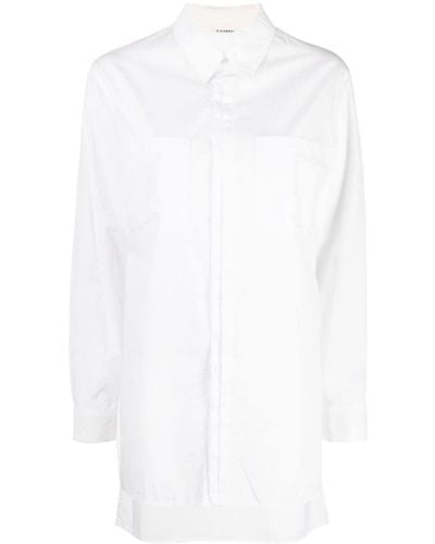 Yohji Yamamoto Semi-sheer Long-sleeve Shirt - White