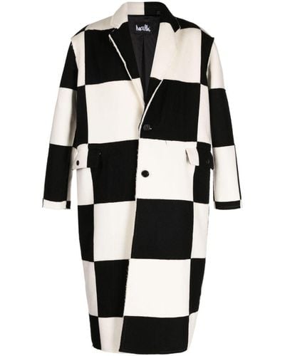 Haculla Check-pattern Wool Coat - Black