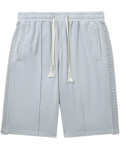 FIVE CM Elasticated-waist Cotton Shorts - Blue