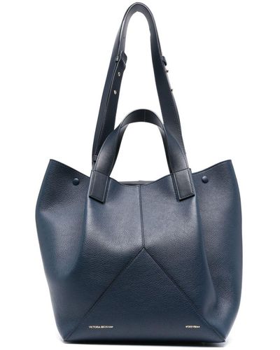 Victoria Beckham The Medium Tote Leather Bag - Blue