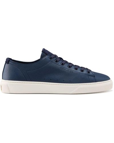 Woolrich Cloud Court Leather Trainers - Blue