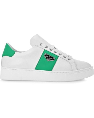 Philipp Plein Logo-plaque Lace-up Trainers - Green