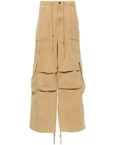 Entire studios Distressed-effect Cargo Trousers - Natural