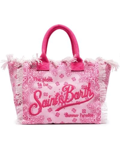 Mc2 Saint Barth Vanity bandana-print beach bag - Pink