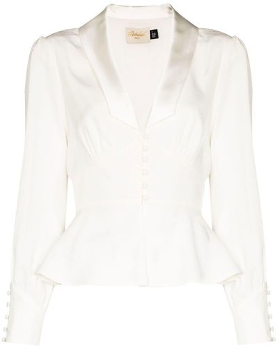 RIXO London Adeline Silk-crepe Jacket - White