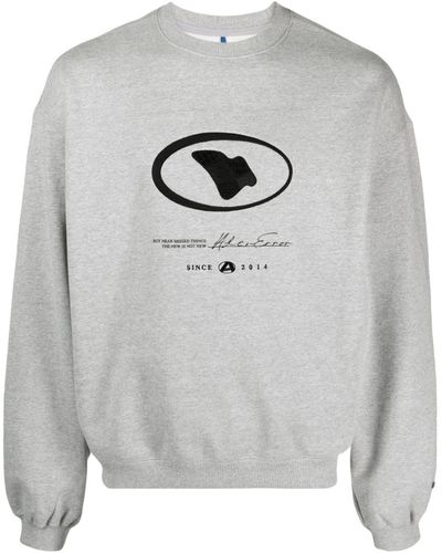 Adererror Logo-embroidered Cotton Sweatshirt - Gray