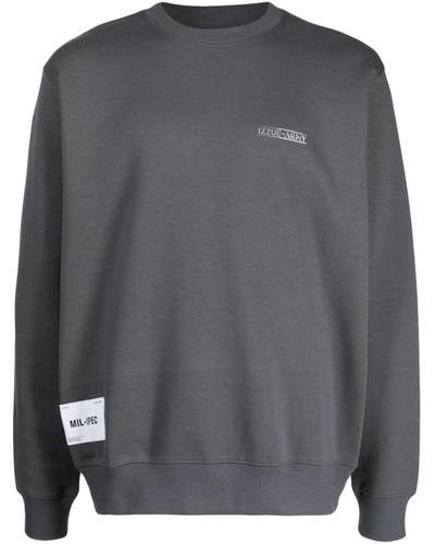 Izzue Logo-print Crew-neck Sweatshirt - Grey