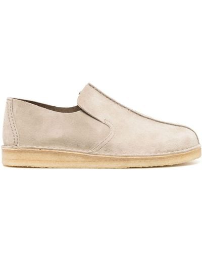 Clarks Desert Mosier Suede Loafers - Natural