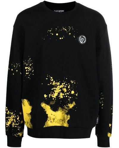 Philipp Plein Paint-splatter Effect Sweatshirt - Black