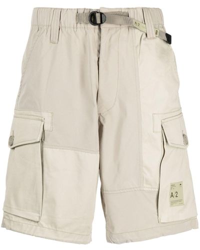Chocoolate Logo-patch Belted Cargo Shorts - Natural