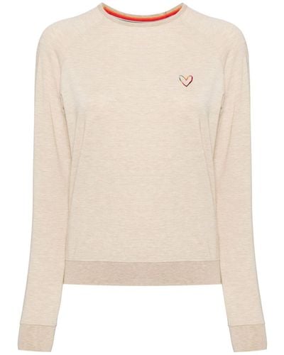 Paul Smith Heart-embroidered Modal-blend Sweatshirt - Natural