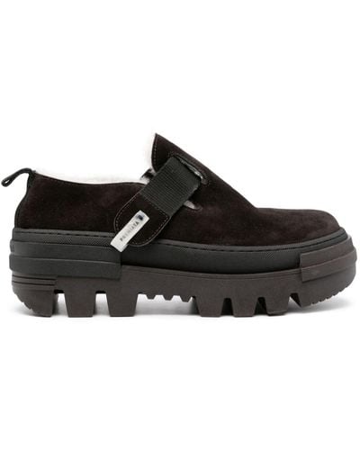 Premiata Shearling-lining Suede Loafers - Black