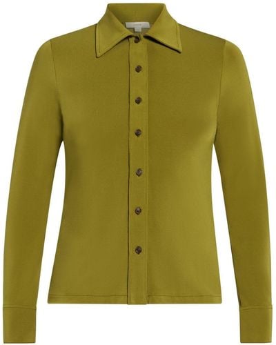 Vince Point-collar Button-up Cardigan - Green