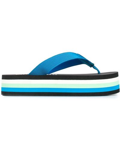 Moschino Platform Thong Sandals - Blue