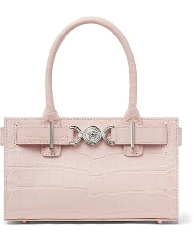 Versace Medusa-plaque Leather Tote Bag - Pink