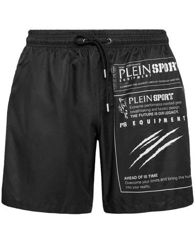 Philipp Plein Scratch Swim Shorts - Black