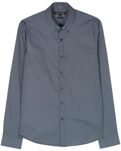 Michael Kors Graphic-print Cotton Shirt - Blue