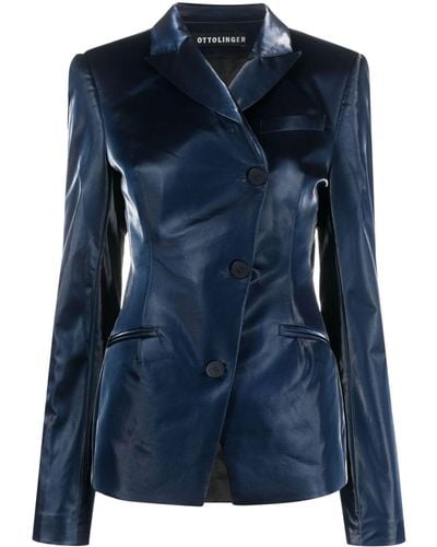 OTTOLINGER Lacquer-coated Harness Blazer - Blue