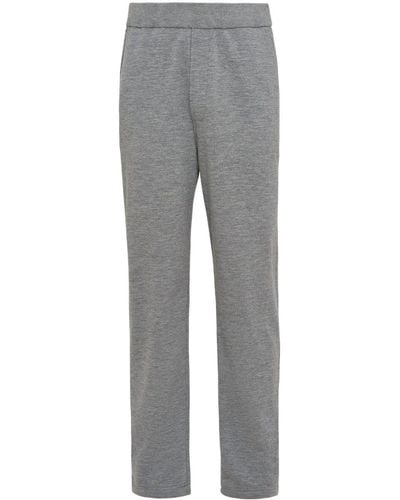 Prada Pantalon de jogging en coton - Gris