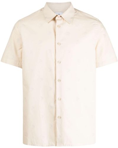 PS by Paul Smith Shadow Birds Cotton Shirt - Natural