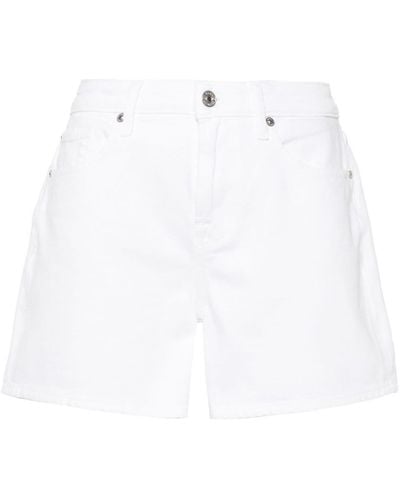 7 For All Mankind Monroe Denim Shorts - White
