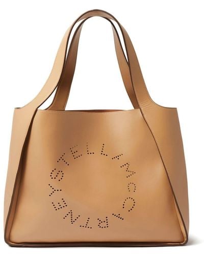 Stella McCartney Shopper mit Stella-Logo - Natur