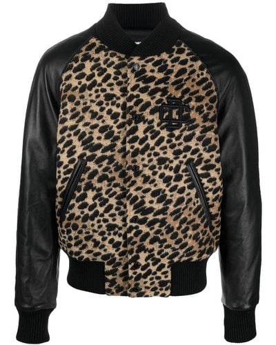 DSquared² Leopard-print bomber jacket - Negro