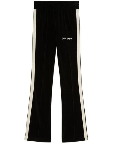 Palm Angels Pantalones de chándal con detalle de rayas - Negro