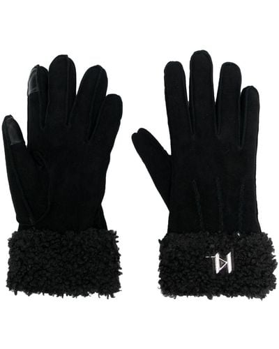Karl Lagerfeld K/saddle Goat Skin Gloves - Black