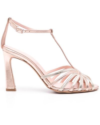 Anna F. 90mm multiple-straps leather sandals - Pink
