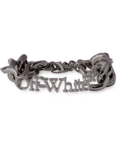 Off-White c/o Virgil Abloh Bookish Kettenarmband mit Logo - Weiß