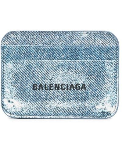 Balenciaga Pasjeshouder Met Logo - Blauw