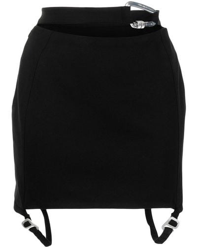 HELIOT EMIL Harness-detail Cut-out Skirt - Black