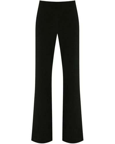 Lygia & Nanny Plush Straight-leg Trousers - Black