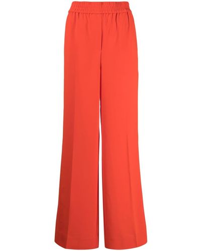 Calvin Klein Elasticated-waist Twill Trousers - Red