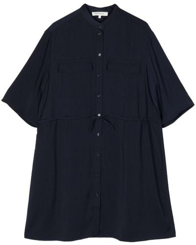Maison Kitsuné Short-sleeve Button-up Minidress - Blue
