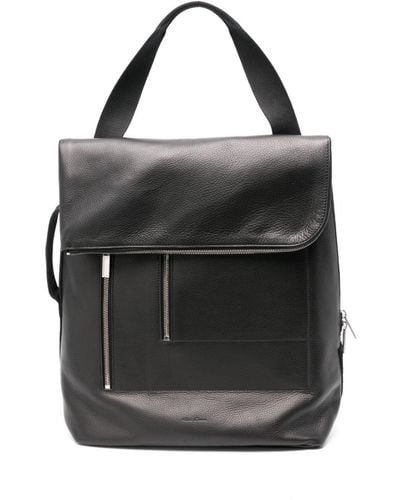 Rick Owens Cargo Leather Backpack - Black