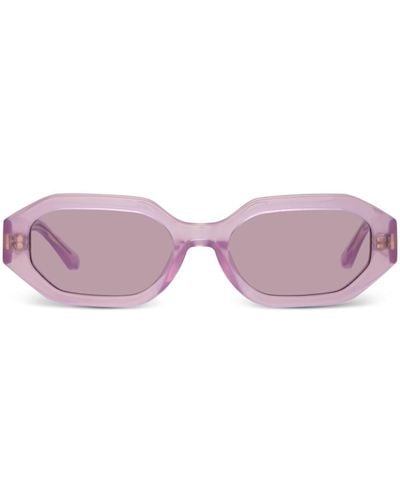 Linda Farrow X The Attico lunettes de soleil Irene à monture géométrique - Rose