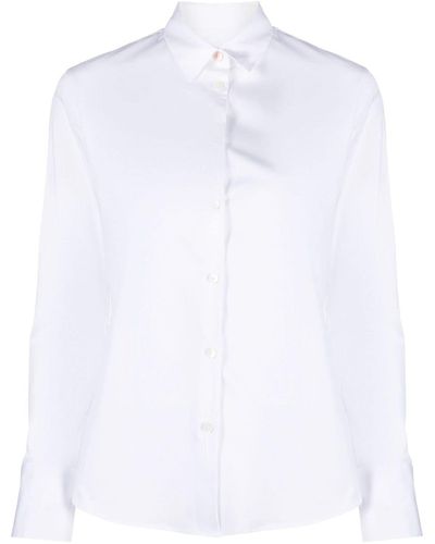 PS by Paul Smith Popeline-Hemd mit Spreizkragen - Weiß