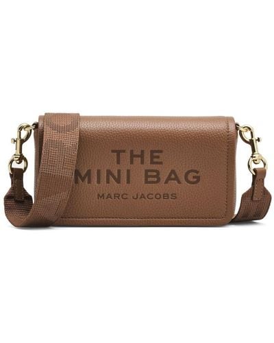 Marc Jacobs Borsa a spalla The Leather mini - Marrone