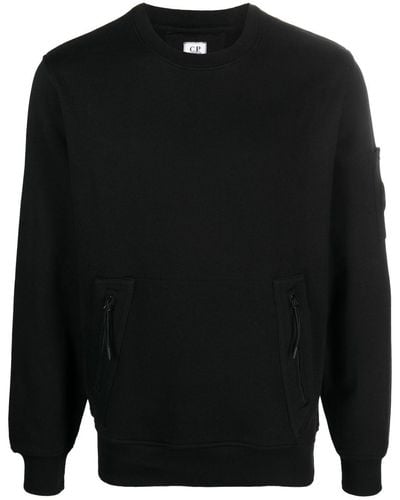 C.P. Company Sweatshirt mit Ärmel-Tasche - Schwarz