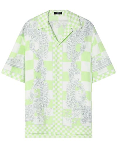 Versace Camisa con estampado Medusa - Verde