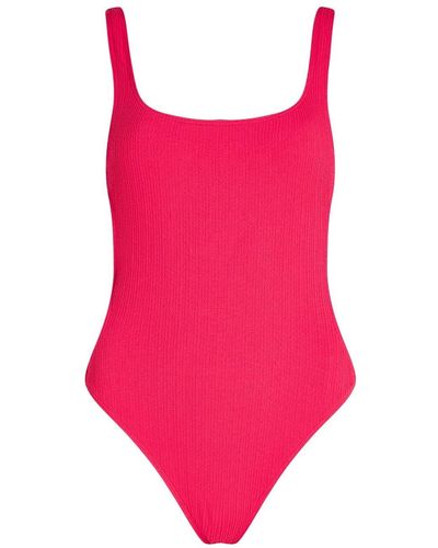 Karl Lagerfeld Dna Cut-out Swimsuit - Pink