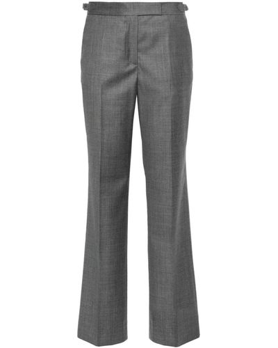 Officine Generale Ilenia Straight-leg Wool Trousers - Grey