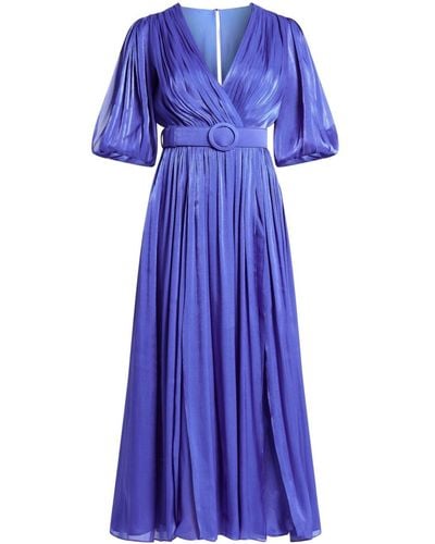 Costarellos Belted Midi Dress - Blue
