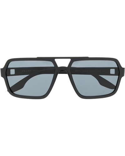 Prada Linea Rossa Navigator Tinted Sunglasses - Black