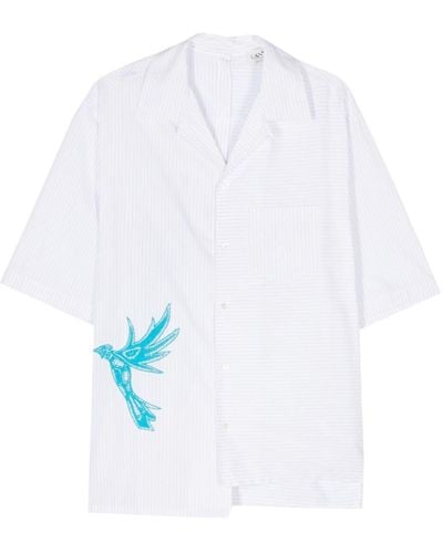 Lanvin Hemd mit Nadelstreifen - Weiß
