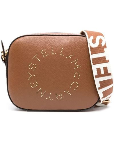 Stella McCartney Bolso cámara Stella Logo - Marrón