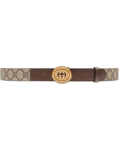 Gucci Cinturón con logo GG Supreme - Multicolor