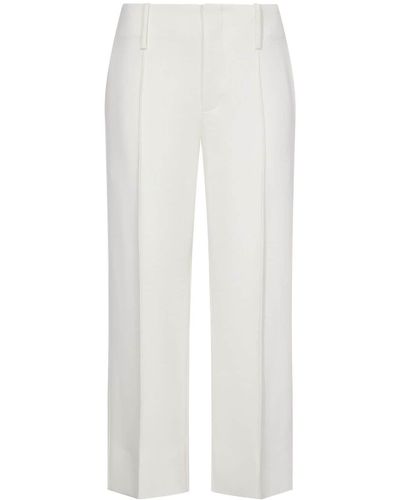 Proenza Schouler Mid-rise Crepe Cropped Trousers - White